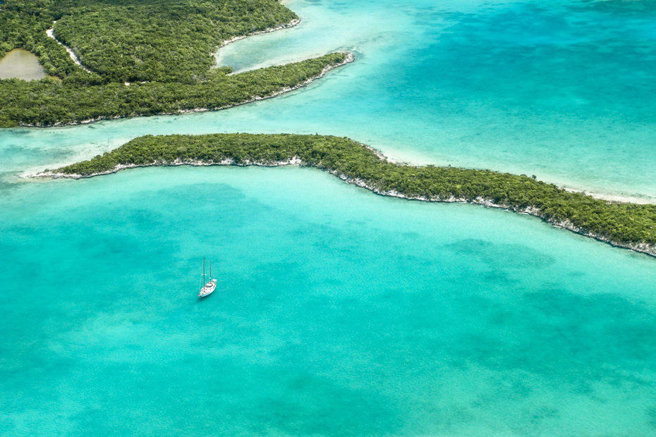 How to get to Exuma Bahamas, to explore the Thunderball Grotto at Staniel Cay on a Bahamas Day Trip operated by Bahamas Air Tours.