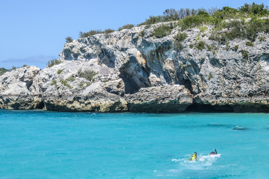 Thunderball Grotto staniel cay bahamas. Featuring in the James Bond film Thunderball, you can reach this hidden cave by swimming and snorkelling inside