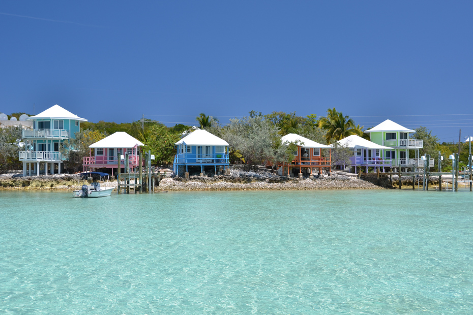 Staniel Cay Yacht Club in the Exumas. Visit Staniel Cay on a Bahamas Day Trip by Plane.