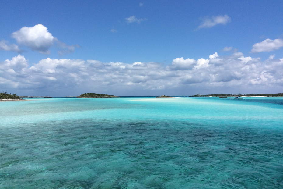Blue as far as the eye can see. Shot on a day trips from Miami to Bahamas day tour from Florida.