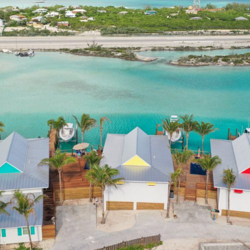 The villas at Staniel Cay Lagoon in Exuma Bahamas. 3 Luxury water villas to stay in for your Bahamas Vacation.