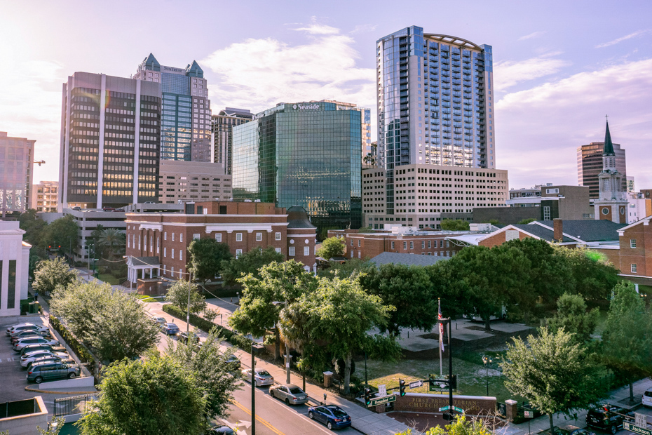 Central Business District in Orlando, Florida. There are plenty of things to do in Downtown Orlando Florida like amusement parks, Eola Lake, the Everglades, and more!