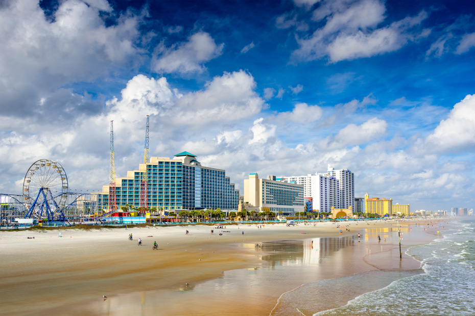 Things to do in Orlando for adults include looking further afield at the surrounding Orlando attractions such as Daytona Beach, Florida.