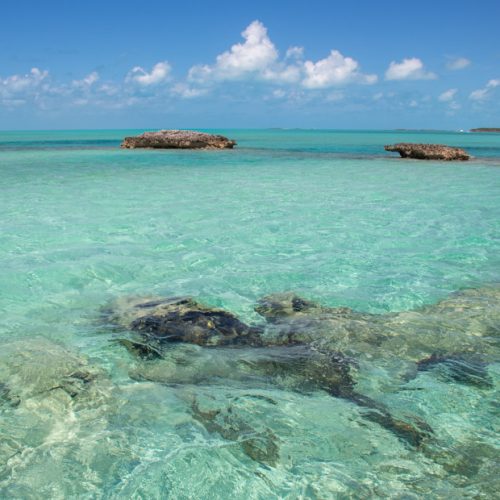 Underwater plane wreck in Exuma Bahamas. Fly on a Bahamas Day Trip by plane with Bahamas Air Tours.