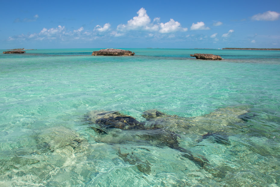 Underwater plane wreck in Exuma Bahamas. Fly on a Bahamas Day Trip by plane with Bahamas Air Tours.