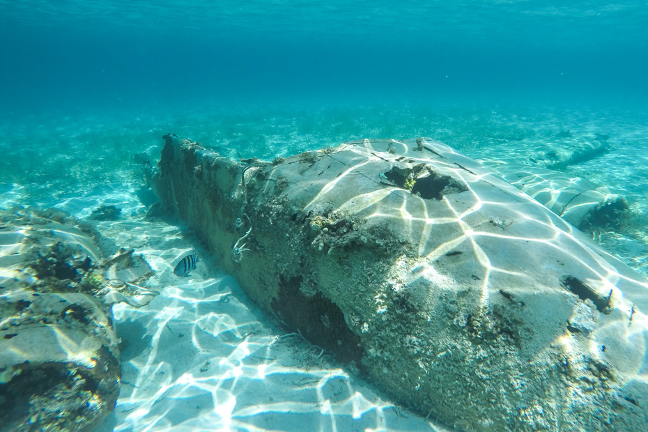 Staniel Cay underwater plane wreck in Exuma Bahamas. Snorkel at one of the Bahamas most accessible underwater plane wrecks.