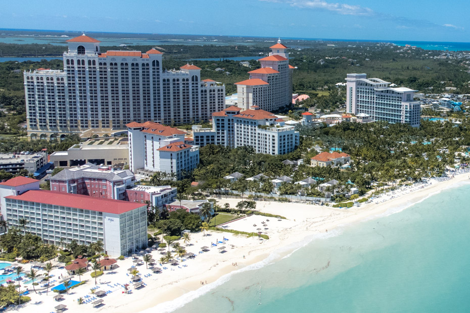 Nassau Resorts Baha Mar beach resort on Cable Beach is a sprawling luxury beach resort in Nassau Bahamas. Home to 3 of the best Nassau Hotels; Grand Hyatt, SLS and Rosewood Bahamas.