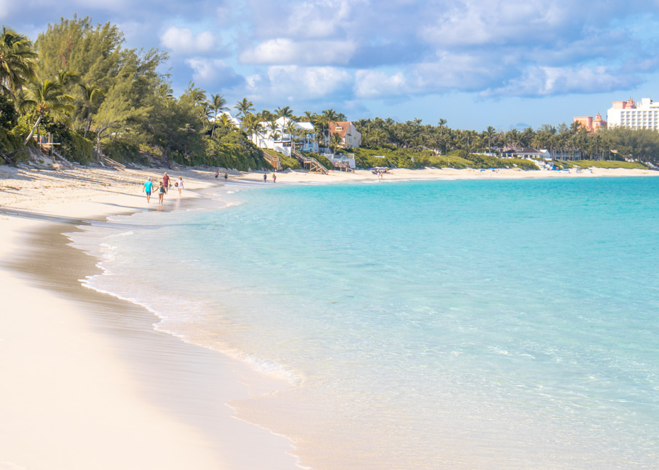 Cabbage Beach on Paradise Island Nassau in Bahamas, is one of the best beaches in Nassau Bahamas.