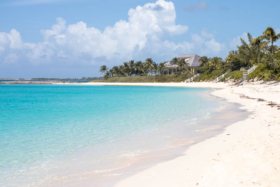 The corner of cabbage beach in paradise island, considered one of the Best beach in Nassau Bahamas.